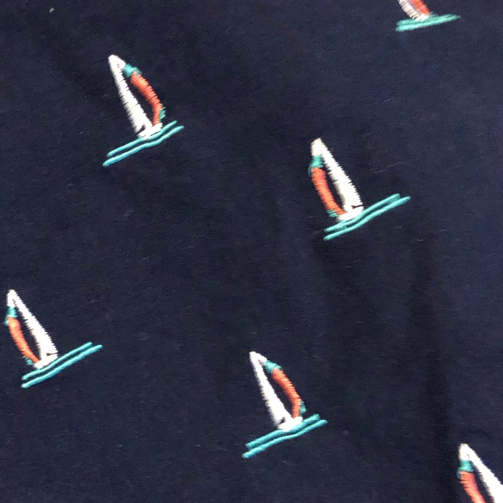 Onia Men’s Charles 5" Embroidered Sailboat Swim Trunks Size M - Picture 4 of 13